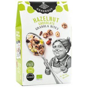 Hazelnoten & Chocolade Granola Bites Bio (glutenvrij) 300g