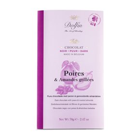 Chocolat Noir Poire Amande 70g