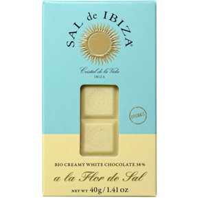 Fleur de Sel White BIO chocolate 40g