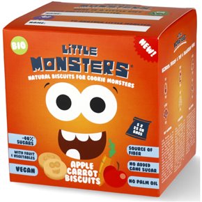 Koekjes voor kinderen met appel & wortelen (bio-vegan) 5x25g