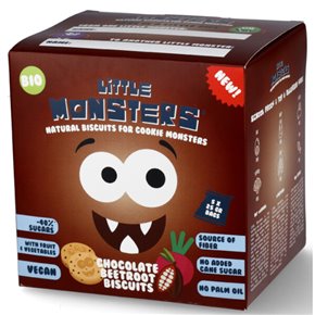 Koekjes voor kinderen met chocolade & rode biet (bio-vegan) 5x25g