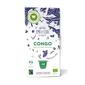 Congo Arabica Fairtrade koffie compost caps (10x) BIO