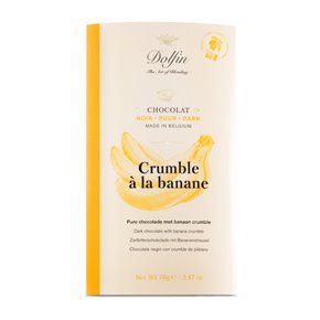 Dark chocolate 60% with banana crumble 70g