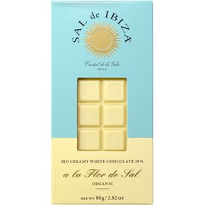 Chocolat BIO blanc crémeux à la fleur de sel 80g